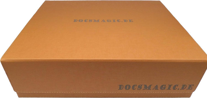 docsmagic.de Premium 4-Row Trading Card Storage Box Gold + Trays & Divider - MTG PKM YGO - Aufbewahr
