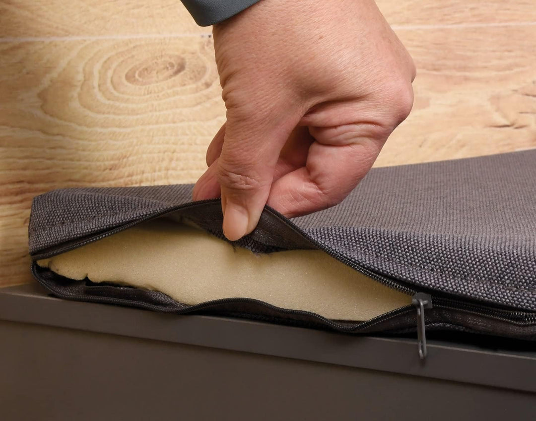 Kesper | Schuhschrank mit Sitzkissen, Material: Spanplatte, Textil, Masse: 103 x 48 x 30,5 cm, Farbe