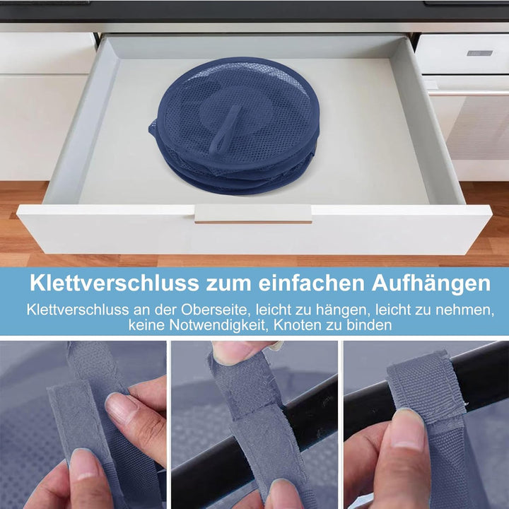 Hängeaufbewahrung, 2 Stück Faltbare Hängeaufbewahrung Organizer, 5 Fächer Hängeregal Mesh Hängende N