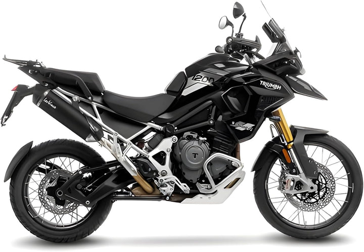 Endschalldämpfer LeoVince SLIP-ON SBK NERO, Edelstahl schwarz, Carbon Kappe, mit Zulassung für Trium