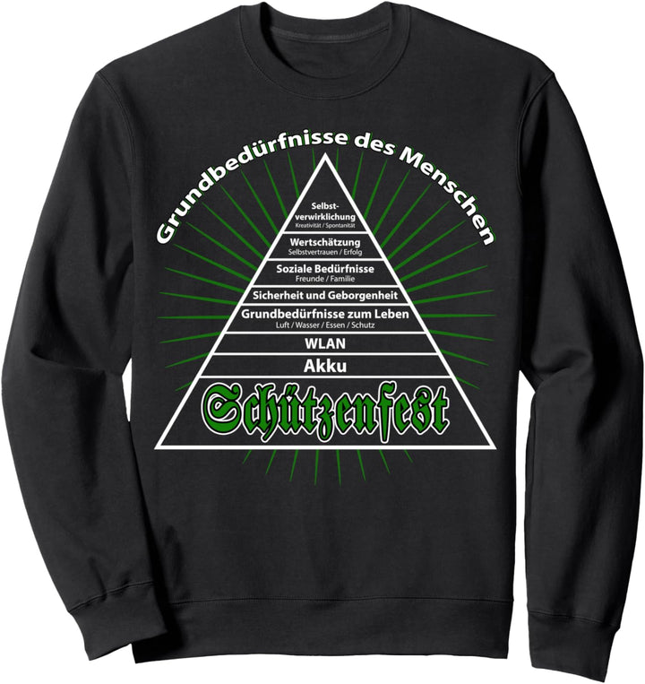 Schützenfest Grundbedürfnisse des Menschen Sweatshirt