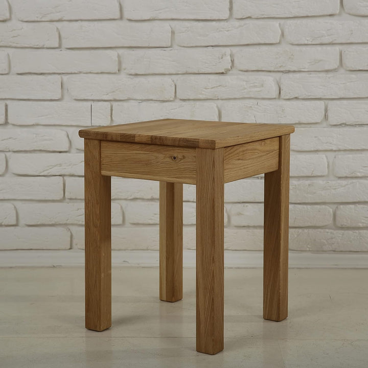 Krok Wood Hocker Tomas aus Massivholz 35x35x45 cm (Eiche, 1x ohne Eingriff) 1x ohne Eingriff Eiche,