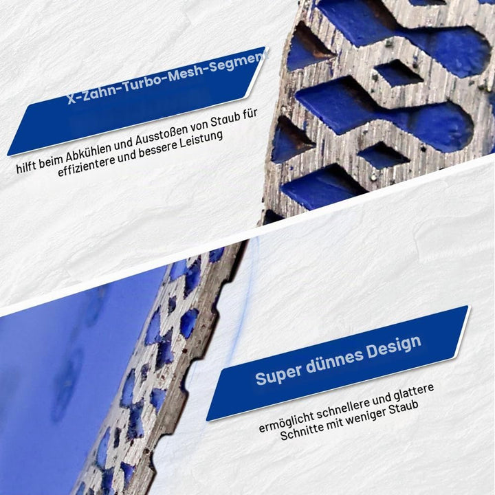 SHDIATOOL Diamant Trennscheibe 300MM Turbo Mesh Diamantklinge mit X Felgensegment für Hart Keramik P