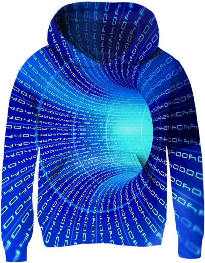 AIDEAONE Jungen Mädchen 3D Hoodie Kapuzenpullover Sweatshirt Mit Kapuze, 8-11 Jahre