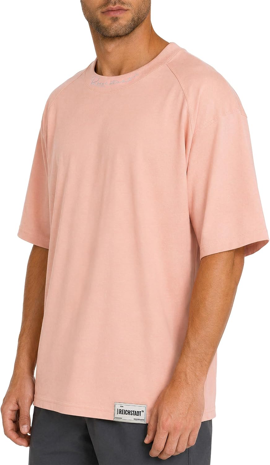 Reichstadt Modernes Oversized T-Shirt für Herren - Stylisches Basic mit Rundhalsausschnitt & Kurzen