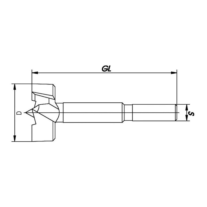 ENT 40305 5-teilig Forstnerbohrer Premium Set Werkzeugstahl geschmiedet, Durchmesser (D) 15-20-25-30