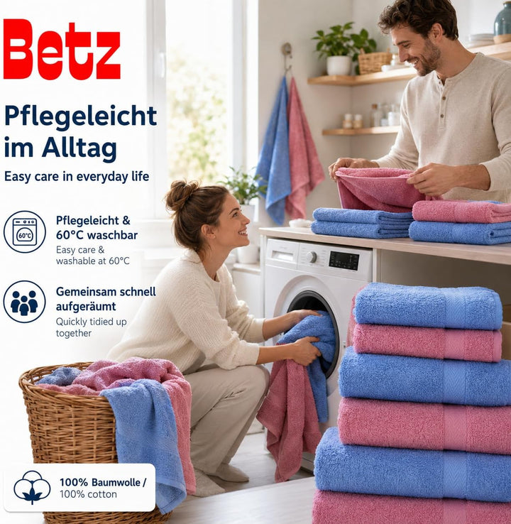 Betz 10-TLG. Handtuch-Set Classic 100% Baumwolle 2 Duschtücher 4 Handtücher 2 Gästetücher 2 Seiftüch