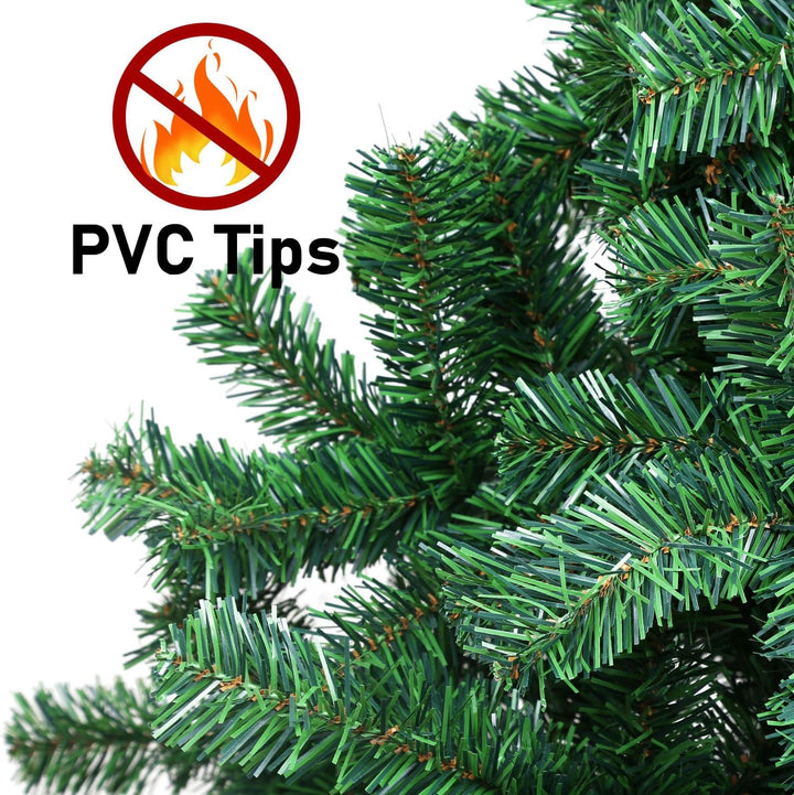 Gimisgu künstliche Weihnachtsbaum, 150cm PVC Künstlicher Christbaum mit 350 Spitzen, Einfacher Aufba