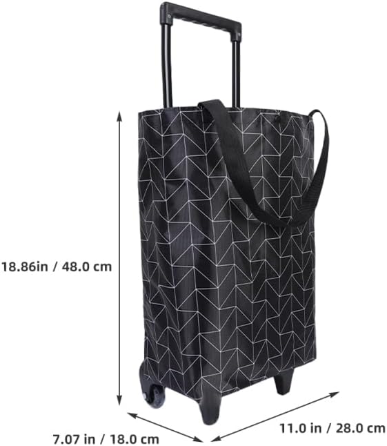 IMIKEYA Einkaufswagen Trolley klappbarer für Lebensmittel Einkaufstrolley mit Rädern Wiederverwendba
