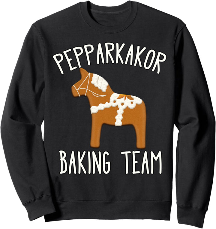 Lebkuchen Backteam Schwedische Weihnachtsplätzchen Dala Sweatshirt
