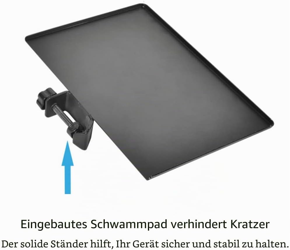 Milisten Mikrofonständer Ablage Klemme auf Notenständer Regal Metall Telefonhalter Ton Ablage Ablage