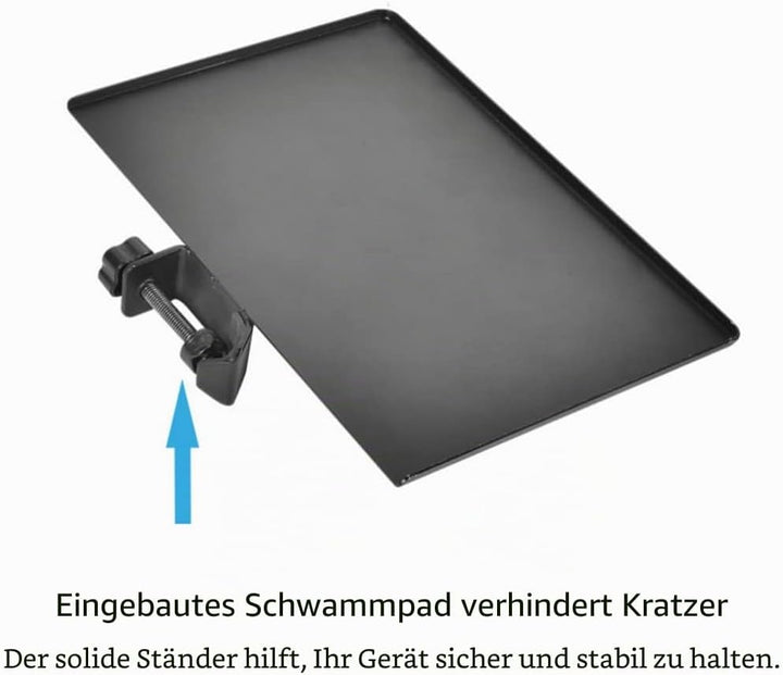 Milisten Mikrofonständer Ablage Klemme auf Notenständer Regal Metall Telefonhalter Ton Ablage Ablage