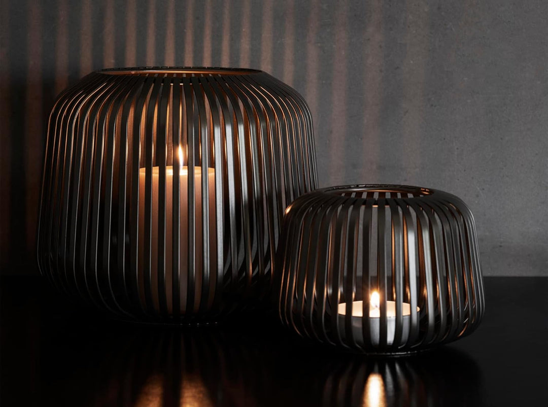 blomus Laterne -LITO- Farbe Burned Metal Kerzenhalter Windlicht (S) 20 x 20 x 17cm (66706) S Burned