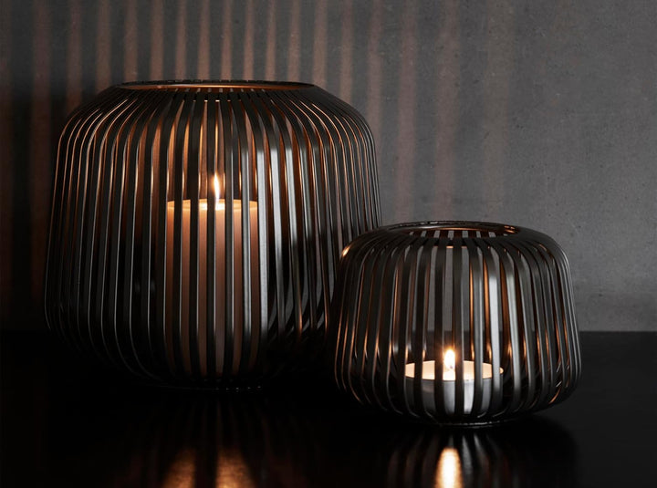 blomus Laterne -LITO- Farbe Burned Metal Kerzenhalter Windlicht (S) 20 x 20 x 17cm (66706) S Burned