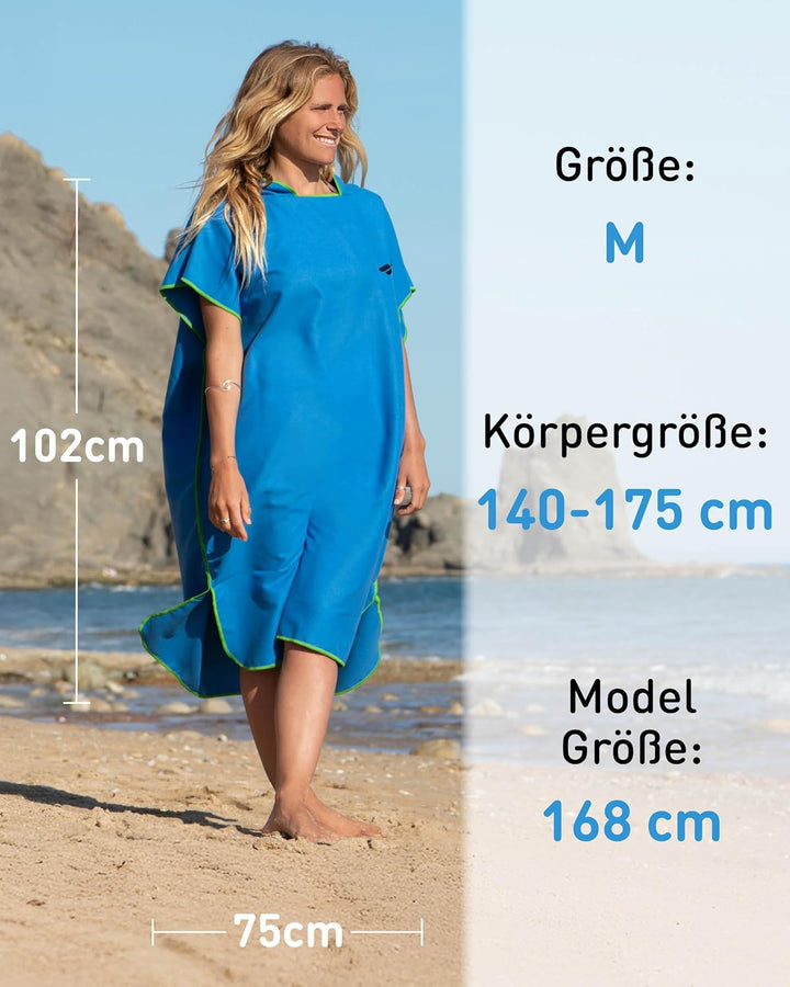 Fit-Flip Umziehhilfe Strand – Ultraleicht und schnelltrocknend – Surf Poncho Herren und Damen, Umkle