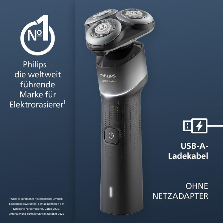 Philips Shaver Series 5000X - Elektrorasierer für Nass- und Trockenrasur, Skin Protect Technologie,