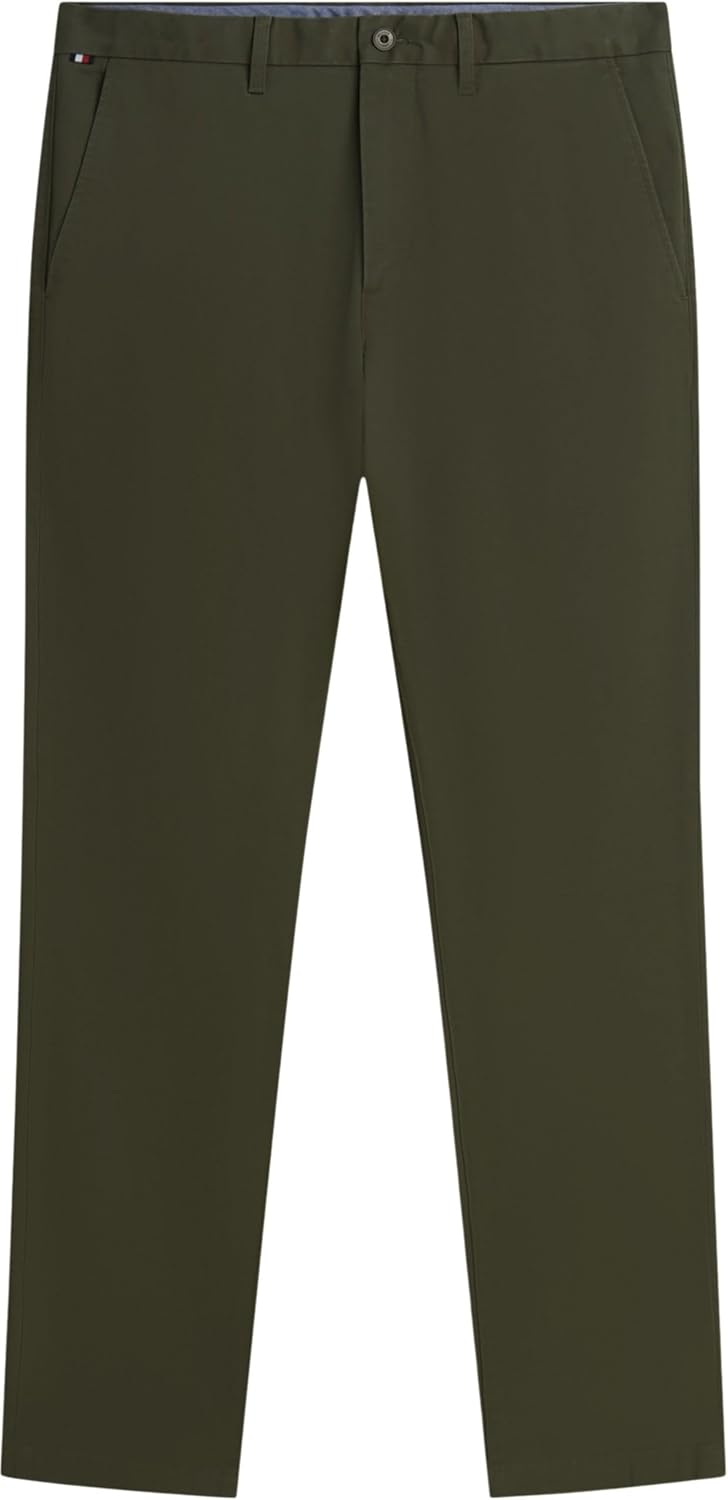 Tommy Hilfiger Herren Hose Bleecker Chino 1985 Pima Cotton Chino 31W / 28L Green (Dark Greenery), 31