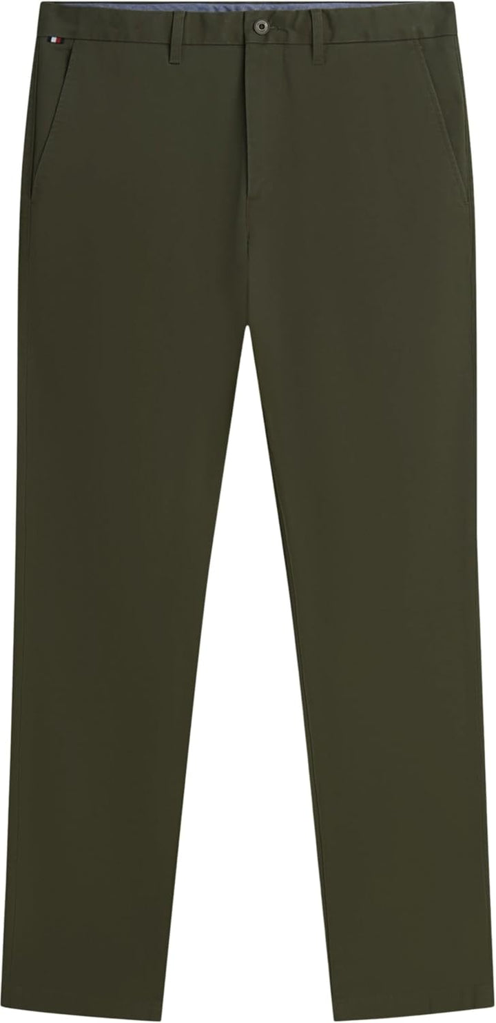 Tommy Hilfiger Herren Hose Bleecker Chino 1985 Pima Cotton Chino 31W / 28L Green (Dark Greenery), 31