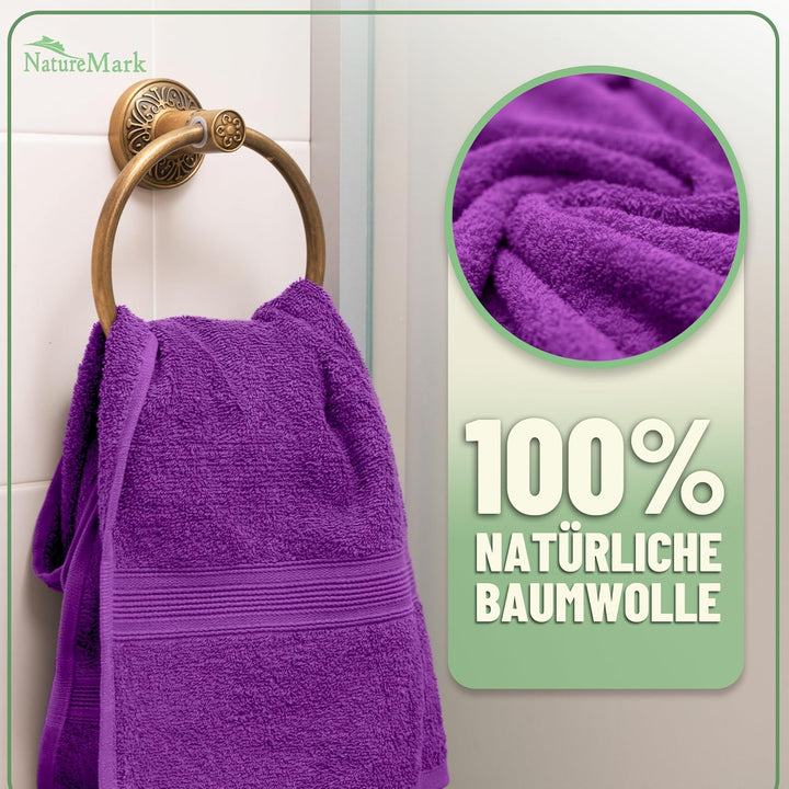 GREEN MARK Textilien 10 TLG. FROTTIER Handtuch-Set mit verschiedenen Grössen 4X Handtücher, 2X Dusch