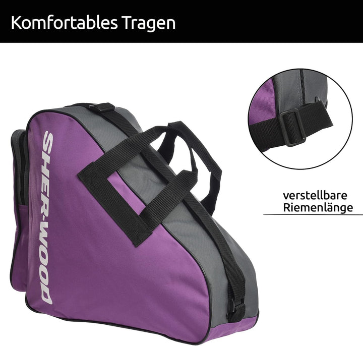 Sherwood Schlittschuhtasche, Inliner-Tasche für Erwachsene und Kinder, Eishockey-Bag, ideal für Roll