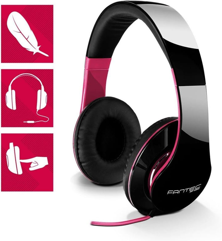 FANTEC SHP-250AJ Stereo HiFi Kopfhörer (mit Bügel, On Ear, 3, 5 mm Klinkestecker, Bassstark, Grosse