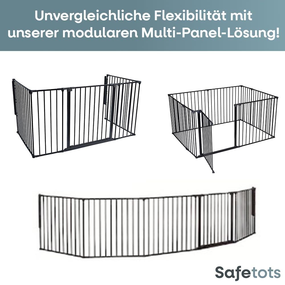 Safetots Premium MehrPanelRaumteiler, bis zu 115cm Breit, Grau, 70cm Hoch, MehrPanelflexible Raumbar