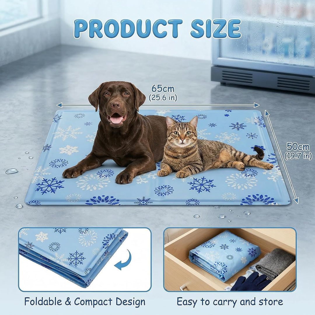 Ninonly Kühlmatte Hund 50X65cm Kühlmatte für Hunde Katze Haustier Eismatte Selbstkühlende mit Ungift