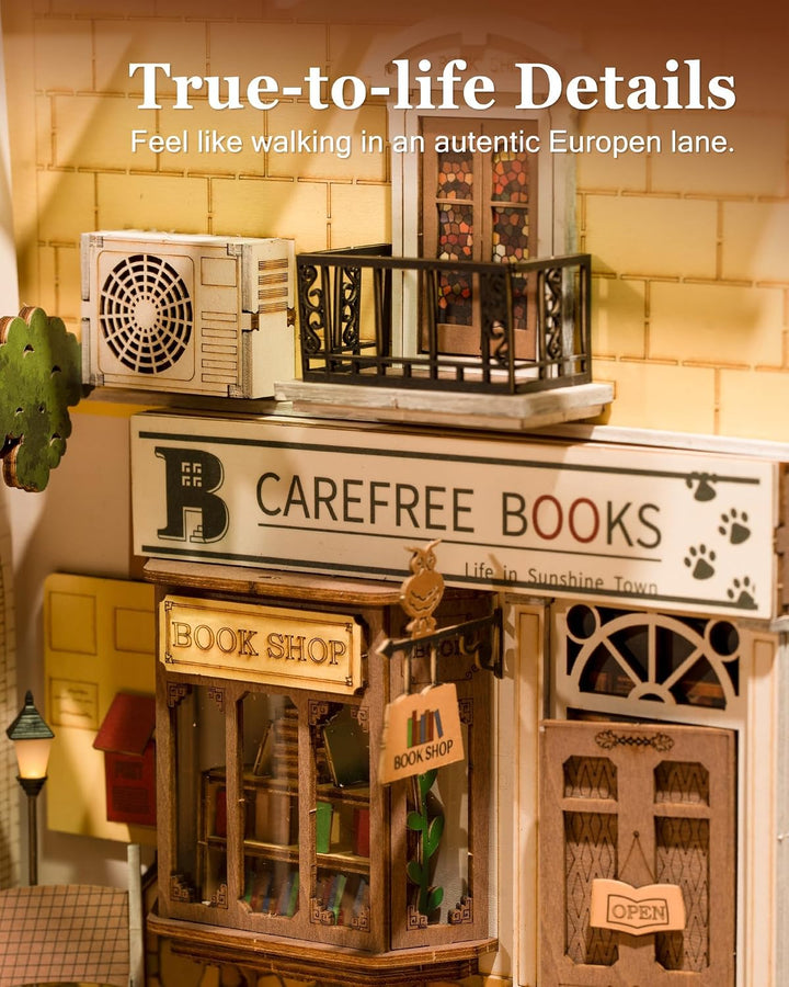 Rolife Book Nook Kits 3D Puzzles Holz Holzpuzzle Erwachsene DIY Bücherecke Holzmodelle Bausätze für