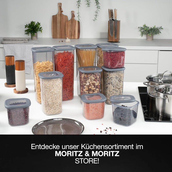 Moritz & Moritz 24er Set Vorratsdosen mit Deckel Luftdicht - Lebensmittelecht für Lebensmittelaufbew