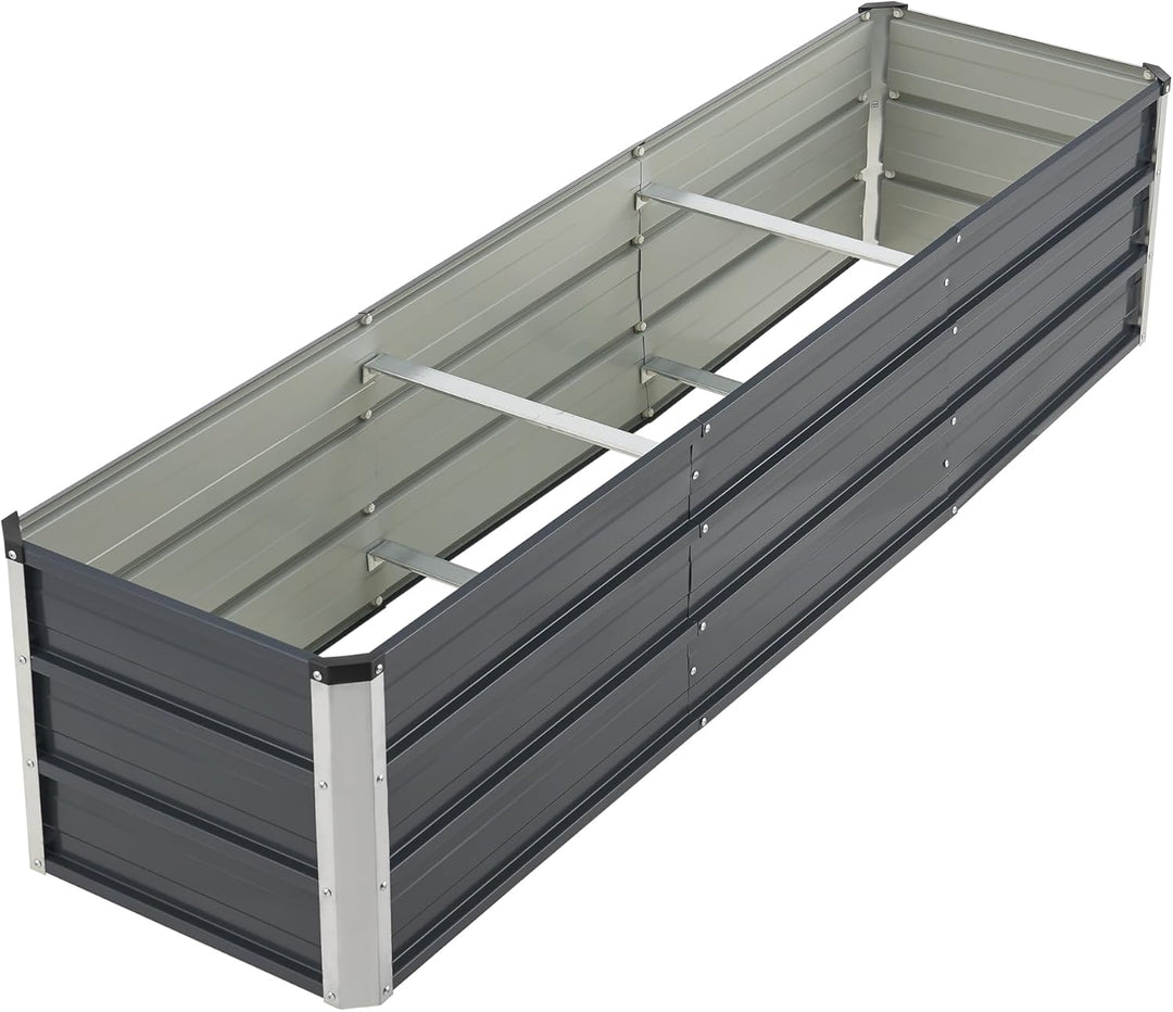 [en.casa] Pflanzbeet Nijmegen 183 x 47 x 40 cm Blumenbeet mit 2 Mittelstreben Hochbeet wetterfest Pf