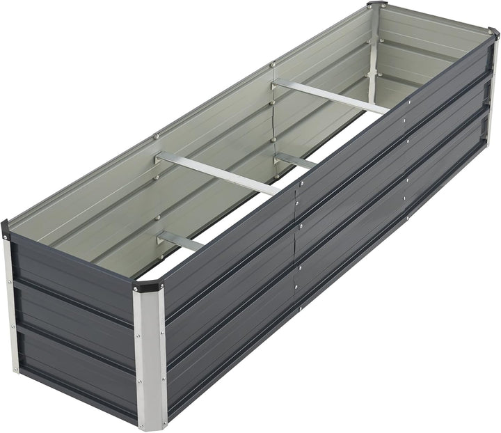 [en.casa] Pflanzbeet Nijmegen 183 x 47 x 40 cm Blumenbeet mit 2 Mittelstreben Hochbeet wetterfest Pf