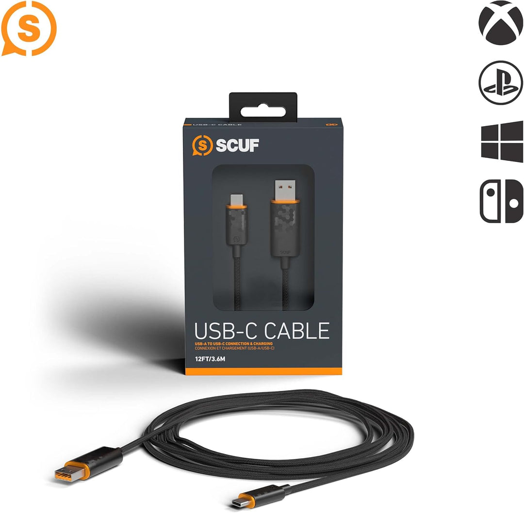 Scuf Geflochtenes USB-C-Kabel – 6 Fuss / 2 Meter USB Typ C für Anschluss und Aufladung für Xbox-Cont