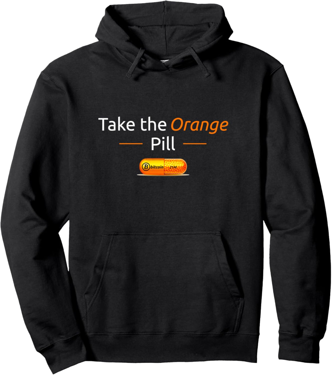 Take the Orange Pill Bitcoin BTC Crypto Currency DeFi Pullover Hoodie