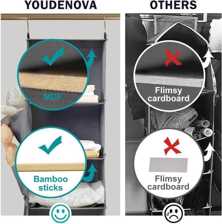 YOUDENOVA Hängeregal Schrankorganizer Stabiler Kleiderschrank Organizer Hängeaufbewahrung Ordnungssy