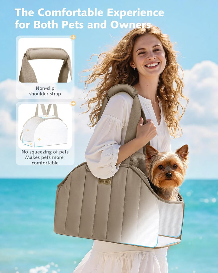 pecute Hundetasche für Kleine Hunde 4kg, Tragetasche Hund Hundetragetasche Leichte, Faltbare Hundetr