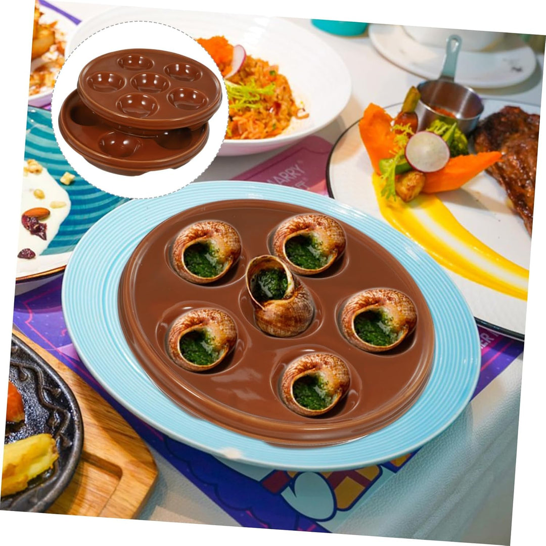 DOITOOL Schneckenpfanne Keramik Schneckenteller Schneckenplatte Serviergeschirr: Flussschnecke Schne