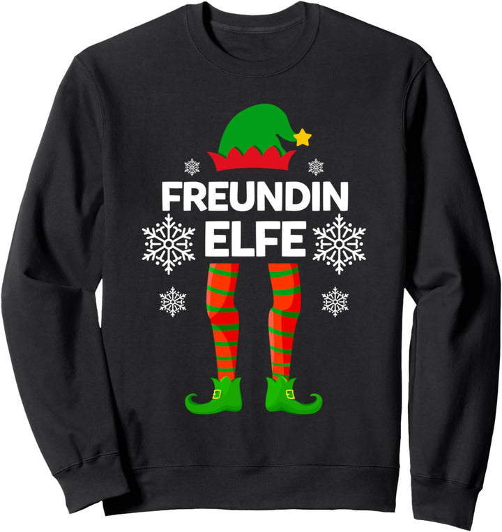 Freundin Elfe Weihnachten Familie Weihnachtself Sweatshirt