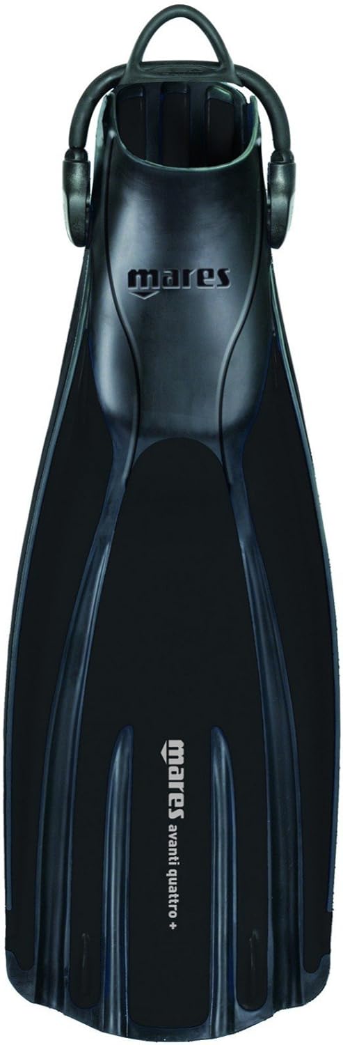 Mares Fins Avanti Quattro + Flossen Mit Riemen R (42-44) Schwarz, R (42-44) Schwarz