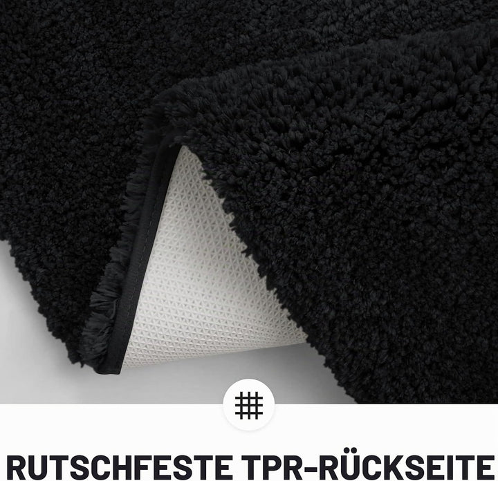 Homaxy Badezimmerteppich rutschfest Waschbar Badematte Weich Flauschig Badteppich Shaggy Hochflor Mi