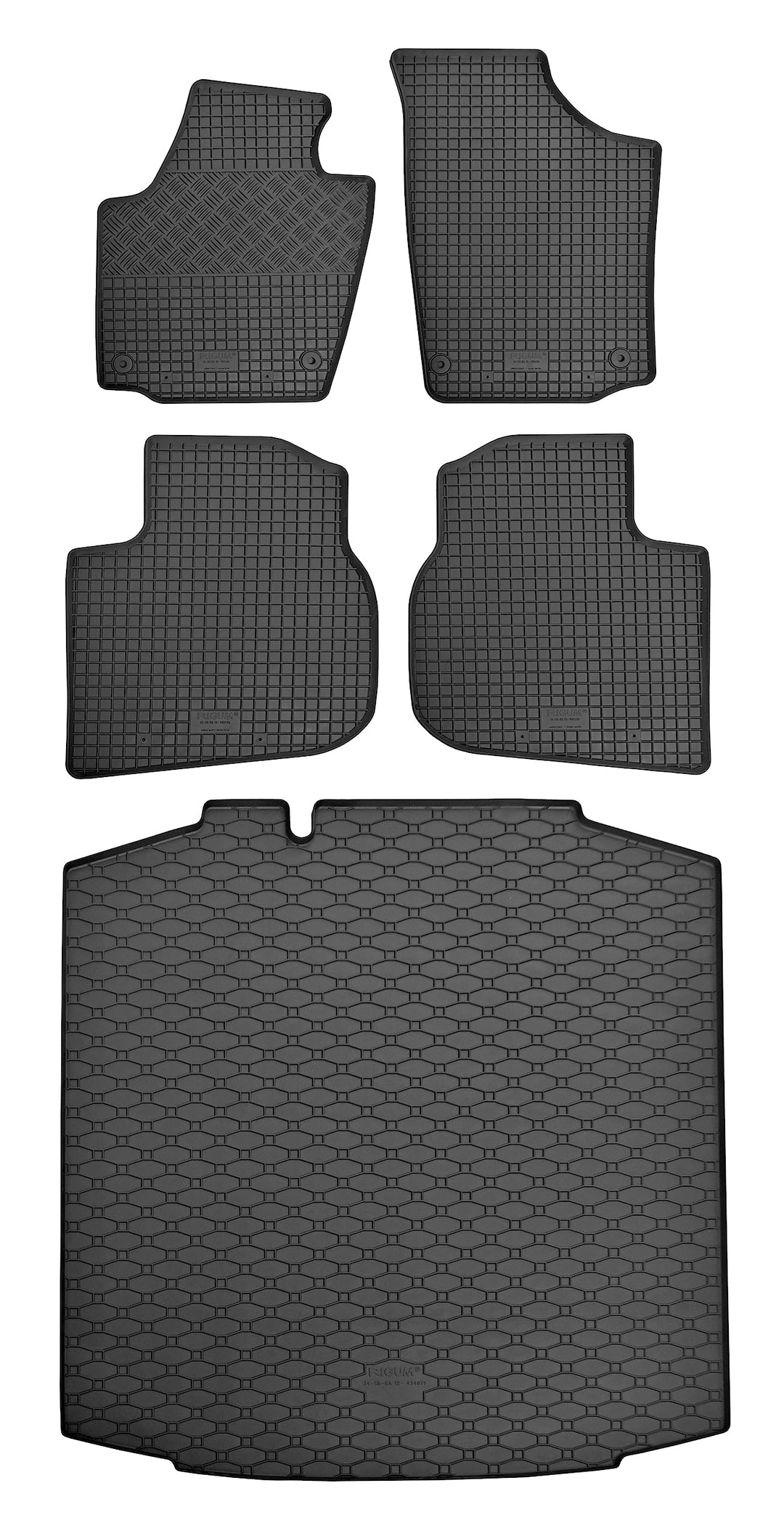 Stylisches Gummi- und Kofferraumwanne Set geeignet für SEAT Toledo ab 2013 - Schützen und Aufwerten