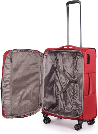 Stratic Strong Koffer Weichschale Reisekoffer Trolley Rollkoffer Handgepäck, TSA Kofferschloss, 4 Ro