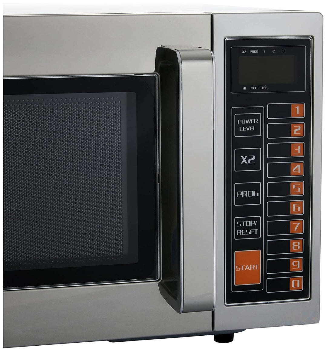 SARO Mikrowelle für Gastronomie – 25 L – 1000 W – Edelstahl – Keramikboden – 3 Leistungsstufen – 20
