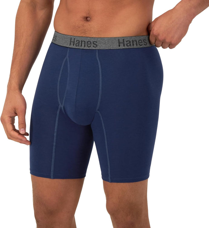 Hanes Herren Retroshorts (3er Pack) L Lange Beine, Sortiert, 3 Stück, L Lange Beine, Sortiert, 3 Stü