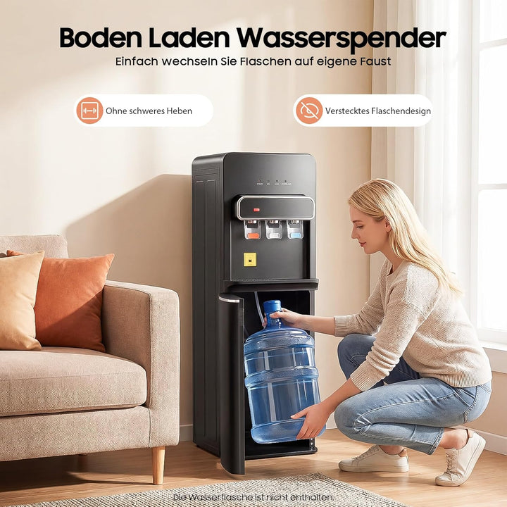 550W Bodenstehender Wasserspender mit Bodenbeladung, Kalt Heiss Doppelfunktion Elektrisch Heisswasse