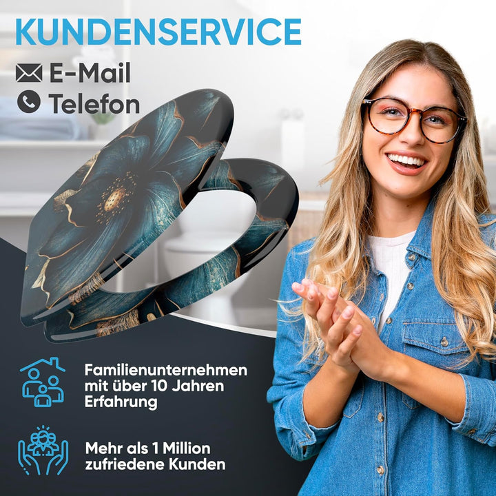 Sanilo WC Sitz mit Absenkautomatik & Schnellverschluss, Toilettendeckel per Knopfdruck abnehmbar, ei