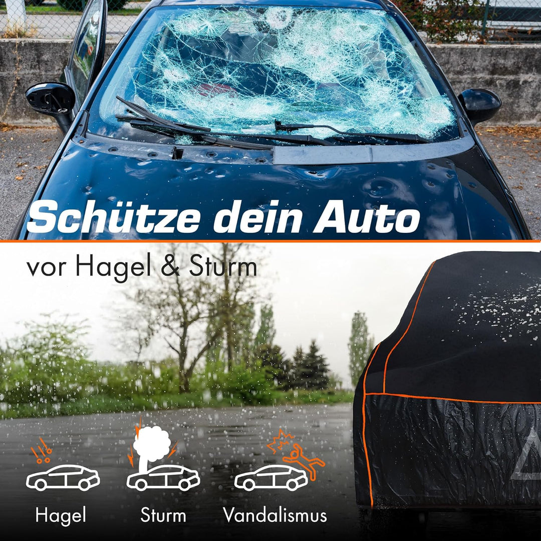 Upgrade4cars Premium Auto Hagelschutzplane Version 2026 | Auto Abdeckplane Komplett für alle Jahresz