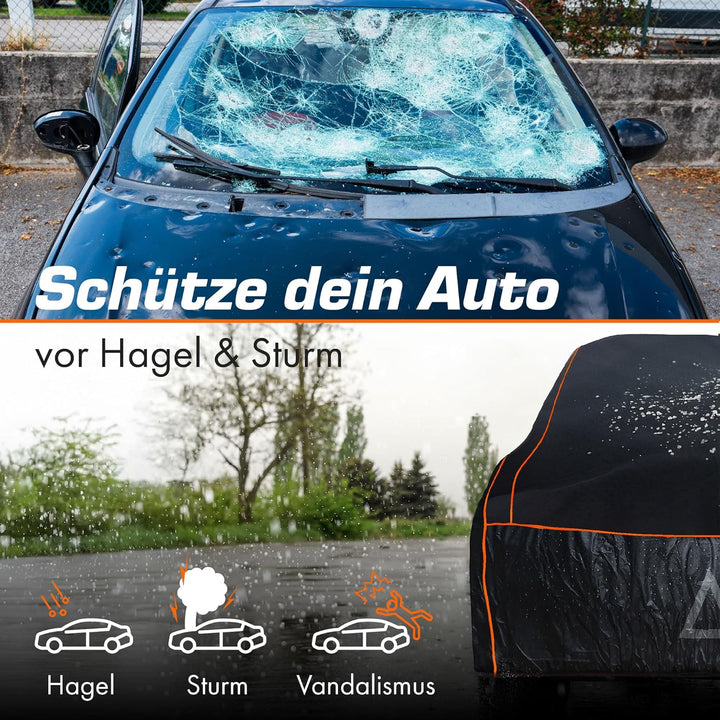 Upgrade4cars Premium Auto Hagelschutzplane Version 2026 | Auto Abdeckplane Komplett für alle Jahresz
