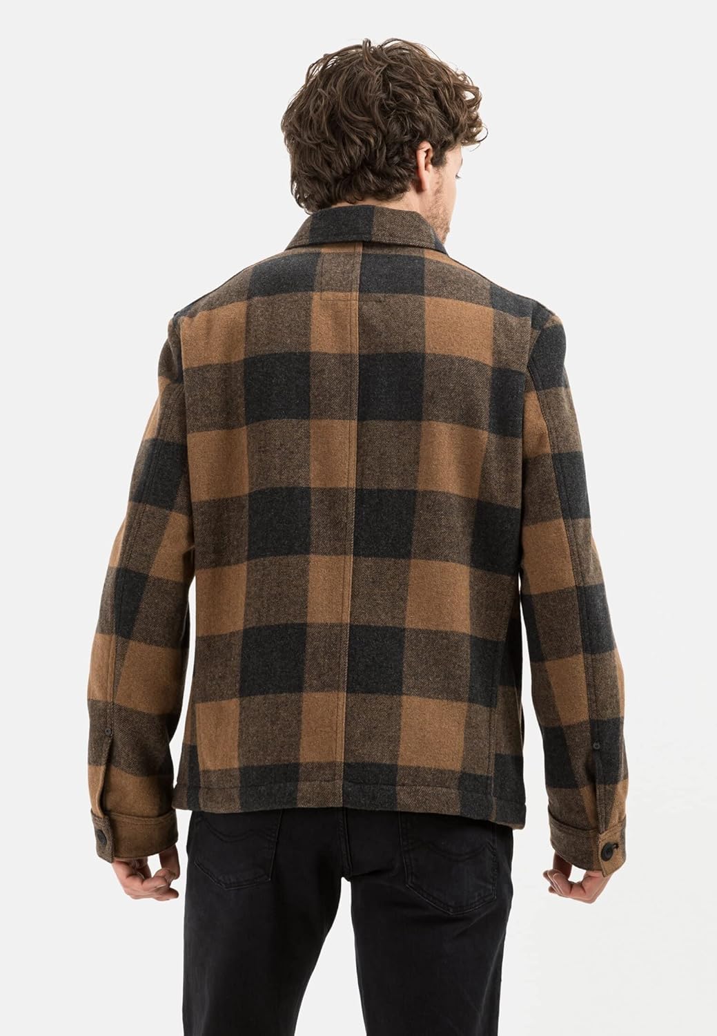 camel active Herren Indoorjacke aus einer Wollmischung 48 Grau-rost, 48 Grau-rost