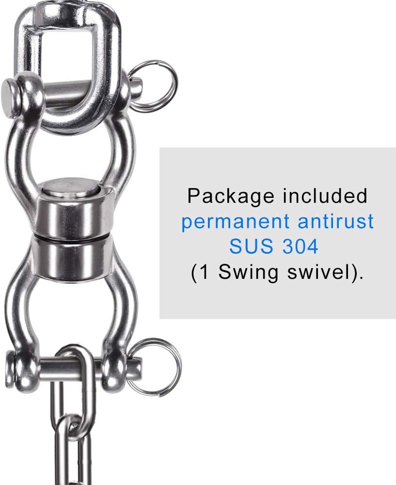 SELEWARE Schaukelhaken Schwerlast Hängesessel Outdoor - Silent Bearing Drehhaken Boxsack Halterung D