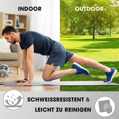 #DoYourFitness Fitnessmatte rutschfest | 183x61cm oder XXL 190x100cm | 0,8-2cm hoch | Gelenkschonend